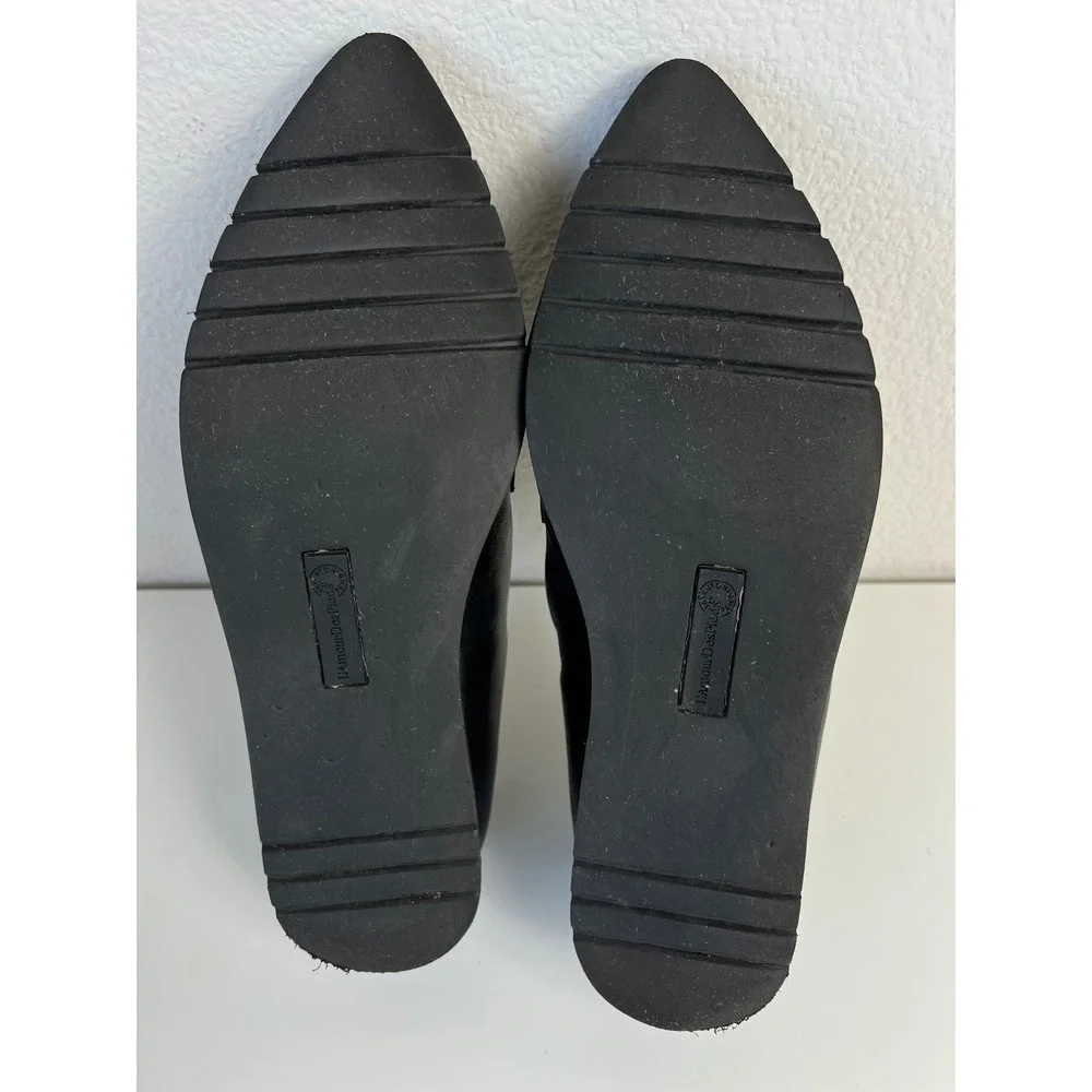 L'Amour Des Pieds Miamore Black Leather Suede Penny Loafers US 9M Comfort Preppy